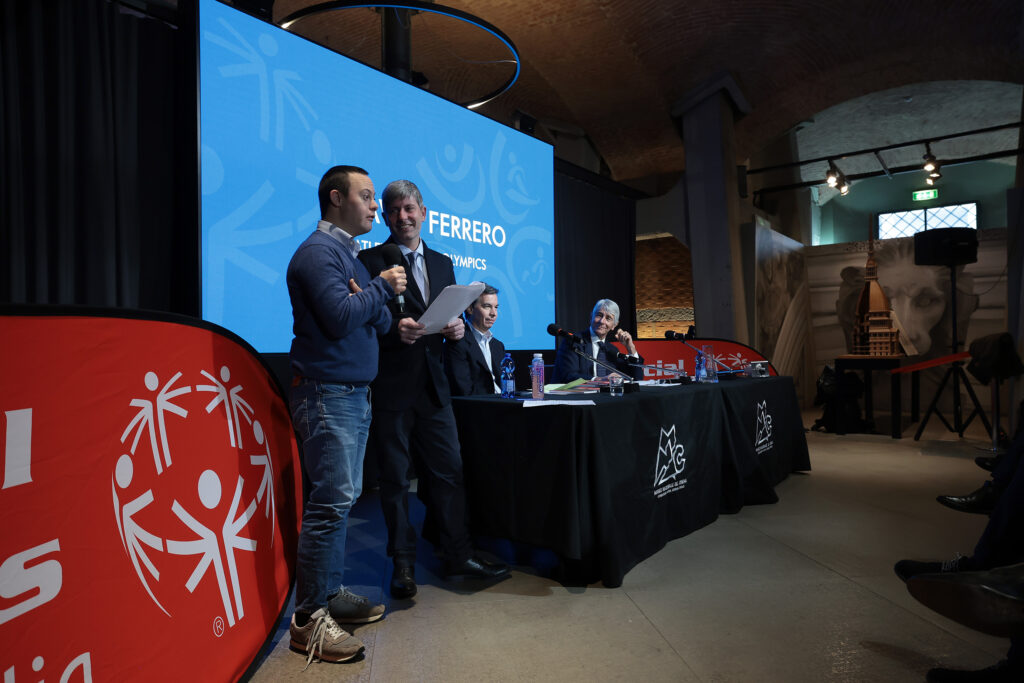 Turin, Italy, 19th February 2024. Press Conference “Giochi Nazionali Invernali Special Olympics Test Event 2024”/ Winter Games Special Olympics Test Event. Mole Antoneliana